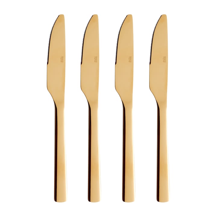 Raw dinermes 4-pack - Goud - Aida