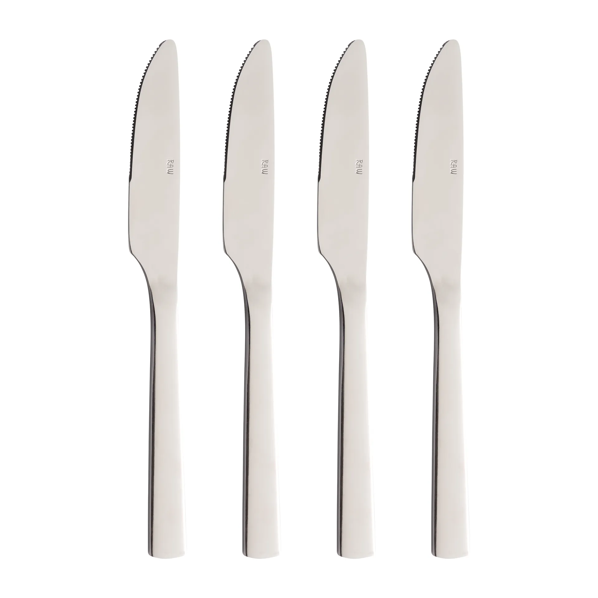 Raw dinermes 4-pack, Roestvrij staal Aida