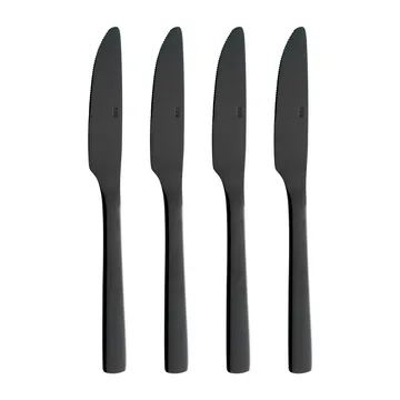 Raw dinermes 4-pack - Zwart - Aida