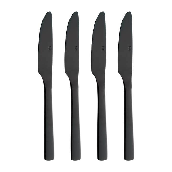 Raw dinermes 4-pack - Zwart - Aida