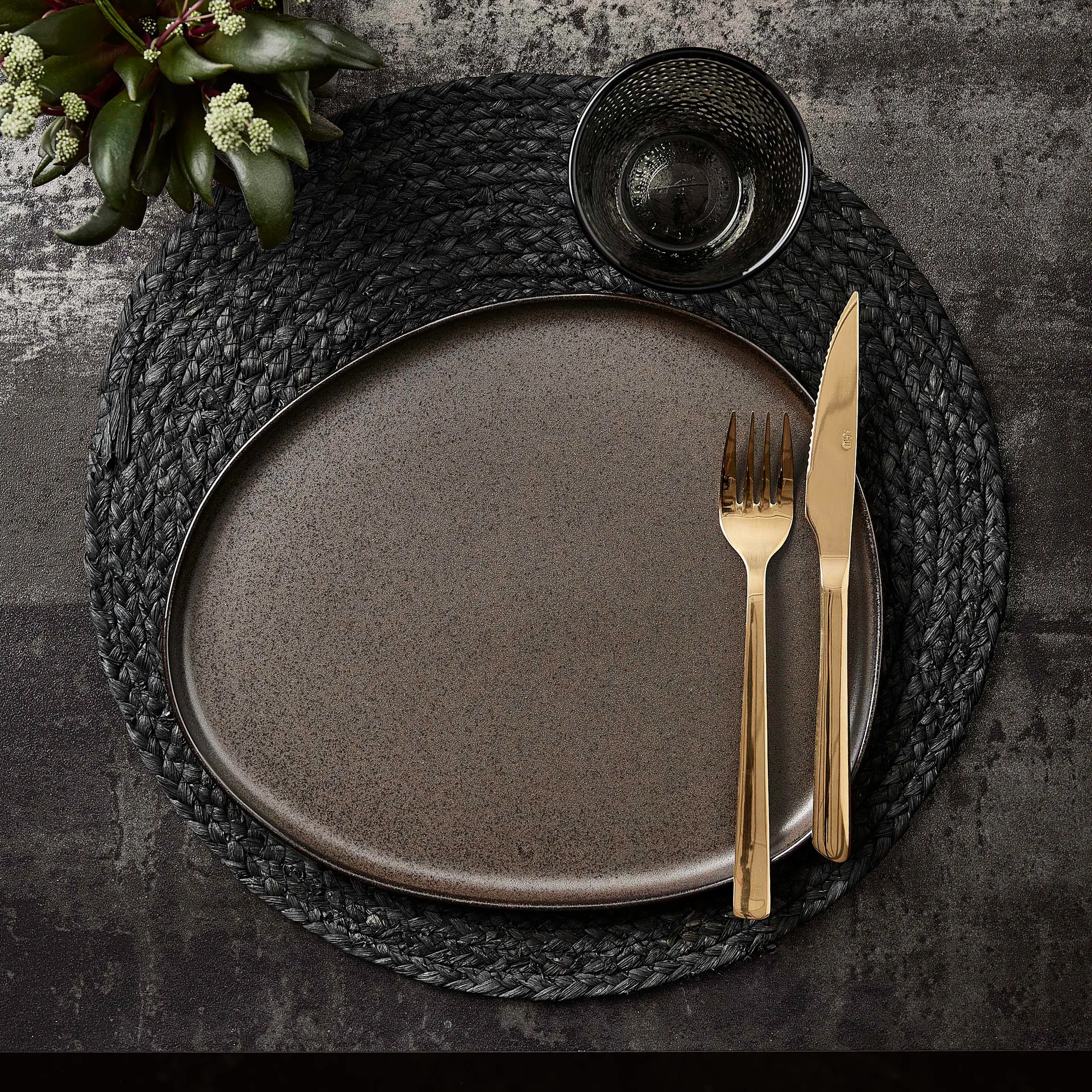 Raw dinervork 4-pack, Goud Aida