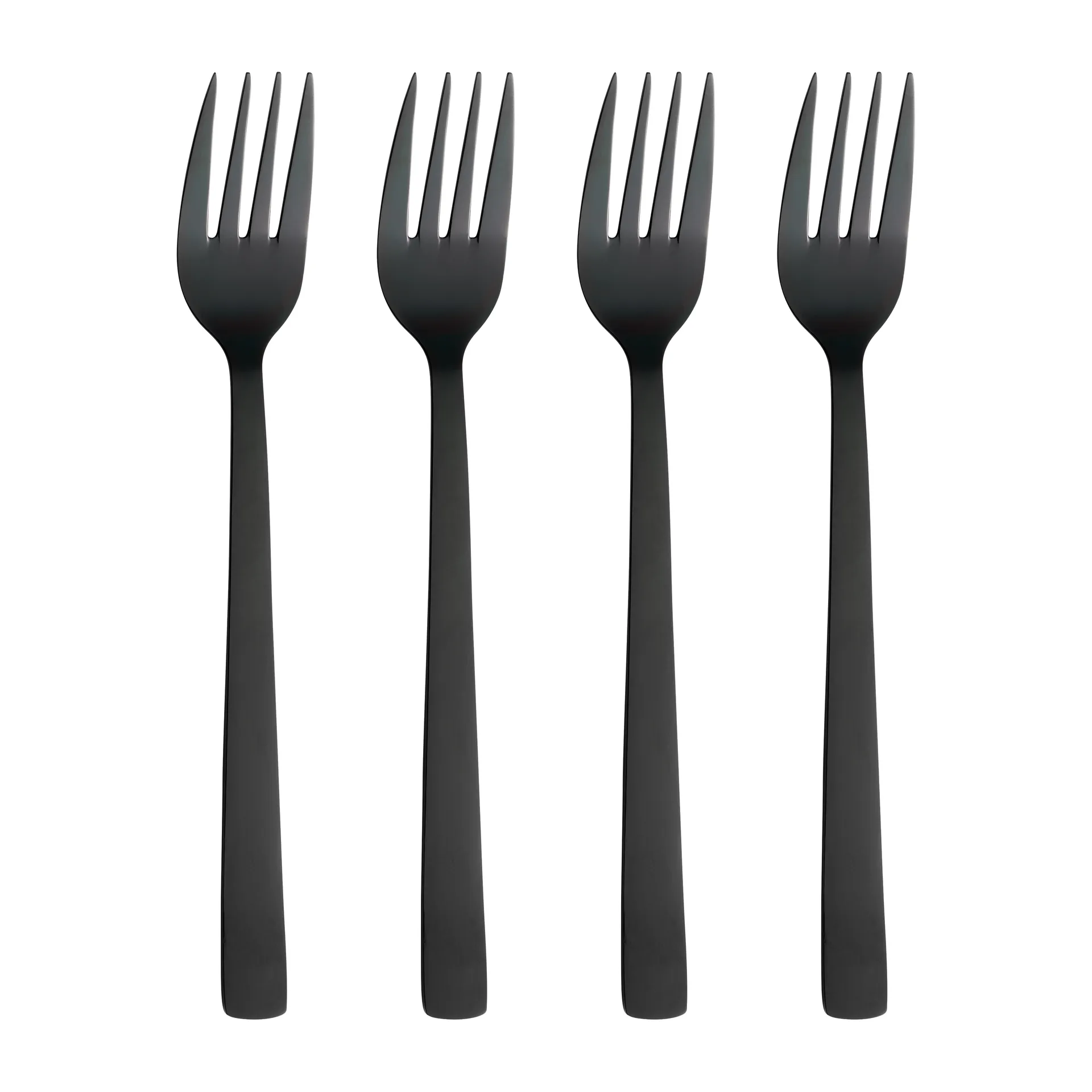 Raw dinervork 4-pack, Zwart Aida