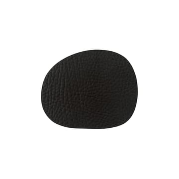 Raw glasonderzetters leer 6-pack - Black buffalo (zwart) - Aida