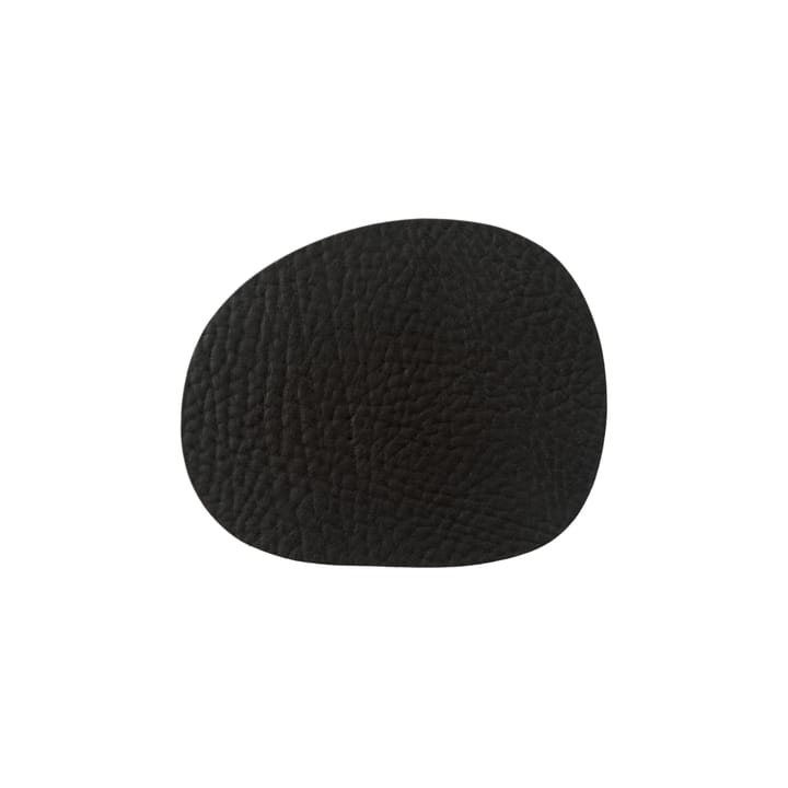Raw glasonderzetters leer 6-pack, Black buffalo (zwart) Aida