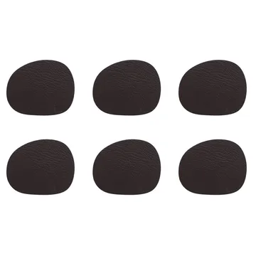 Raw glasonderzetters leer 6-pack - Brown buffalo (bruin) - Aida