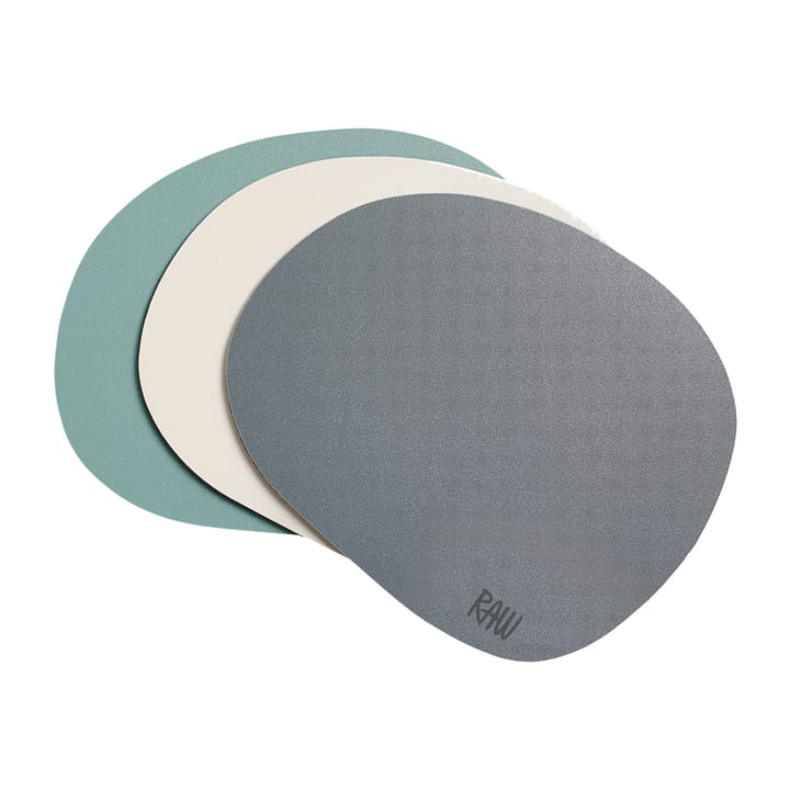 Raw glasonderzetters silicone 6-pack, Grijs Aida