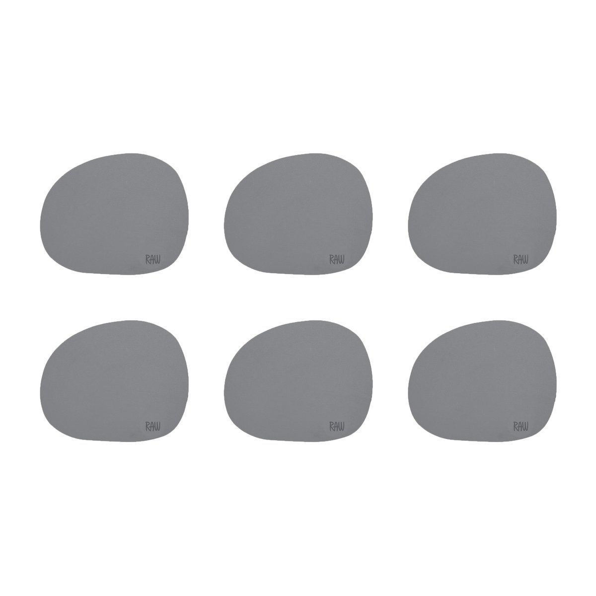 Aida Raw glasonderzetters silicone 6-pack Grijs | Scandinavisch Interieur | Onderzetters | Grijs