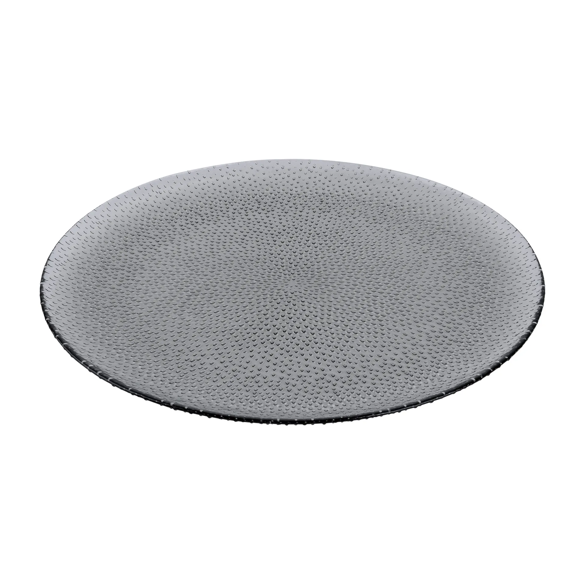 Raw glazen bord Ø27 cm, Smoke Aida