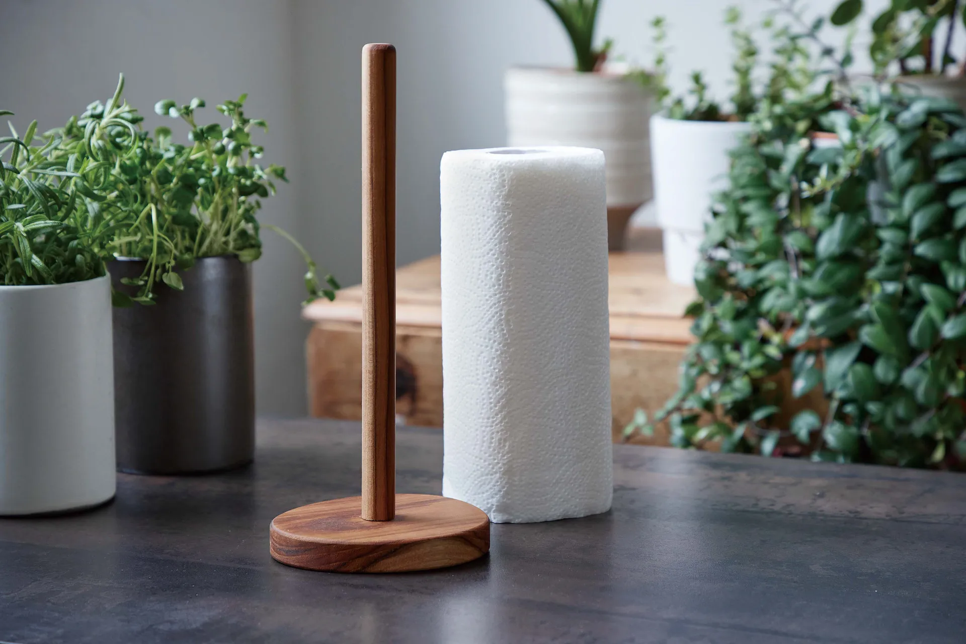 Raw keukenpapierhouder 30,6 cm, Teak Aida