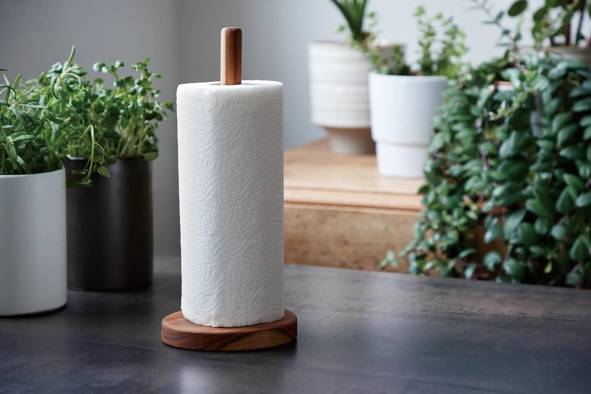 Raw keukenpapierhouder 30,6 cm, Teak Aida