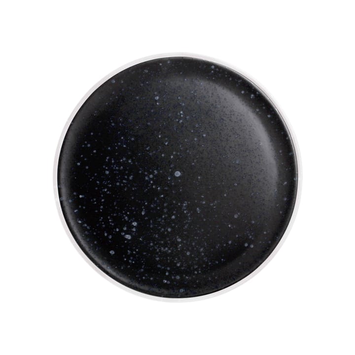 Raw koekjesschaal 34 cm - zwart met stippen - Aida