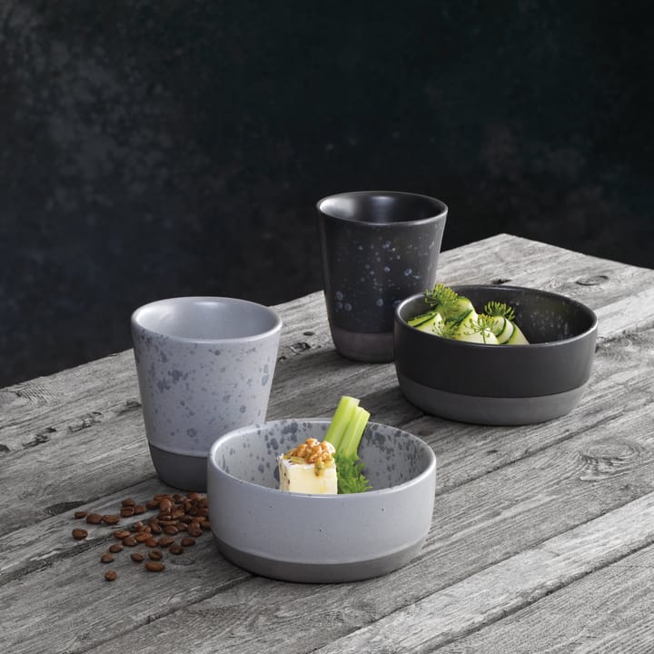 Raw kom Ø13,5 cm., grijs met stippen Aida
