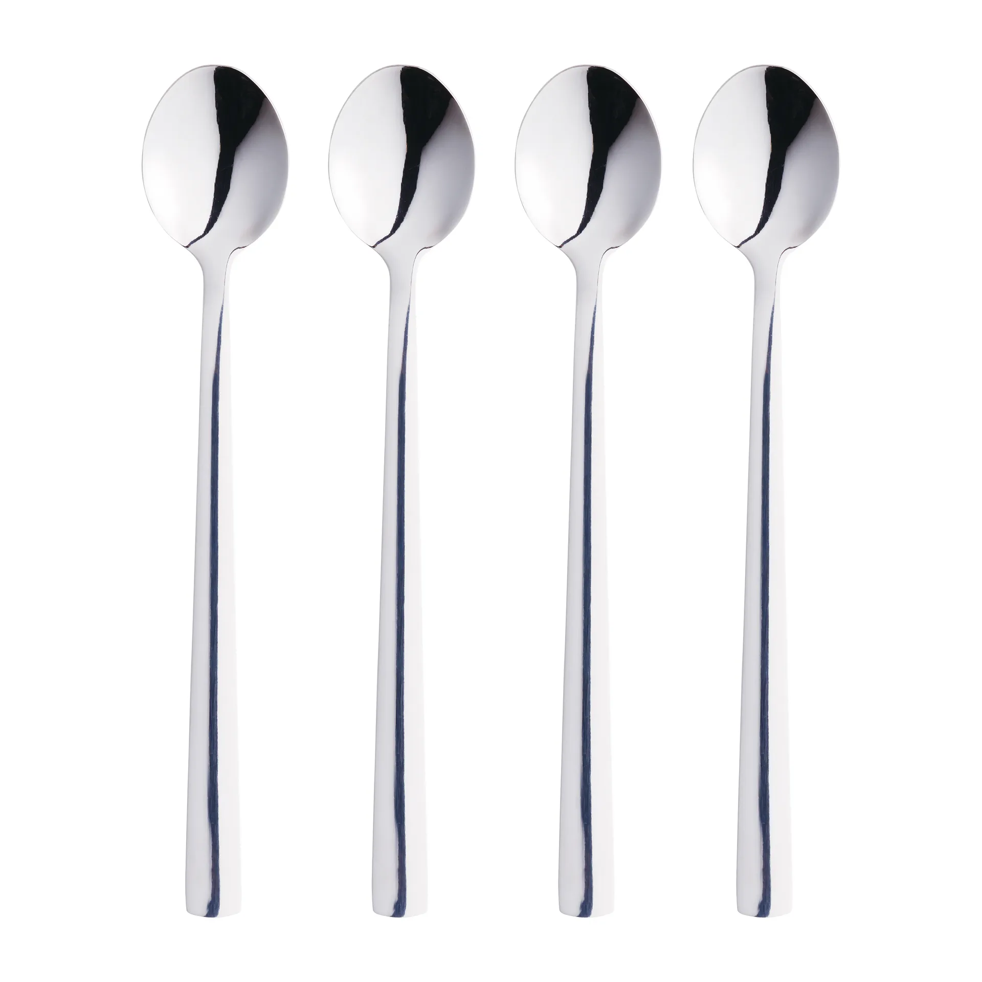Raw lattelepel 4-pack, Gepolijst roestvrij staal Aida