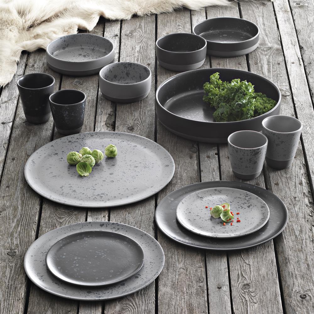 Raw mok 30 cl., grijs met stippen Aida