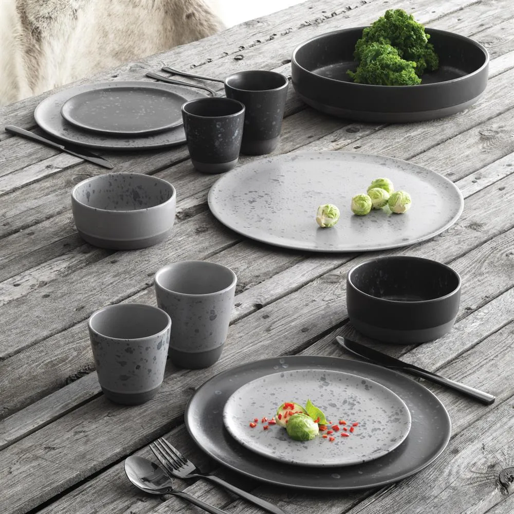 Raw mok 30 cl., grijs met stippen Aida