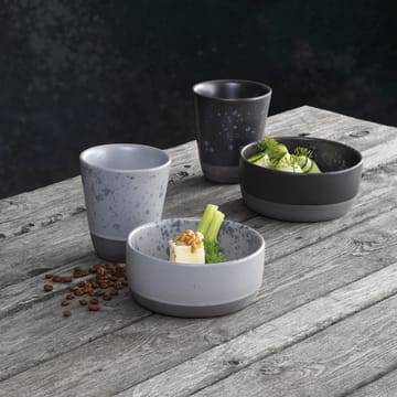Raw mok dubbelwandig 25 cl. - zwart met stippen - Aida