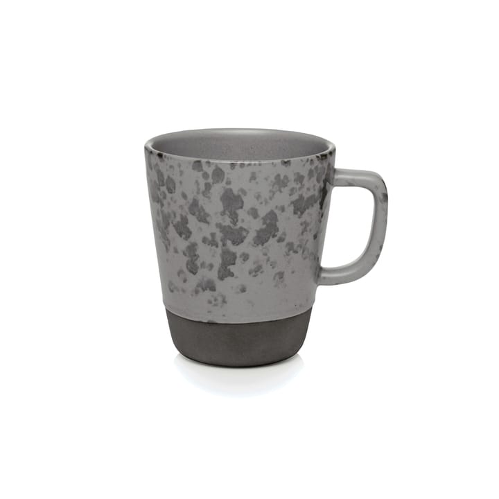 Raw mok met handvat 30 cl - grijs met stippen - Aida