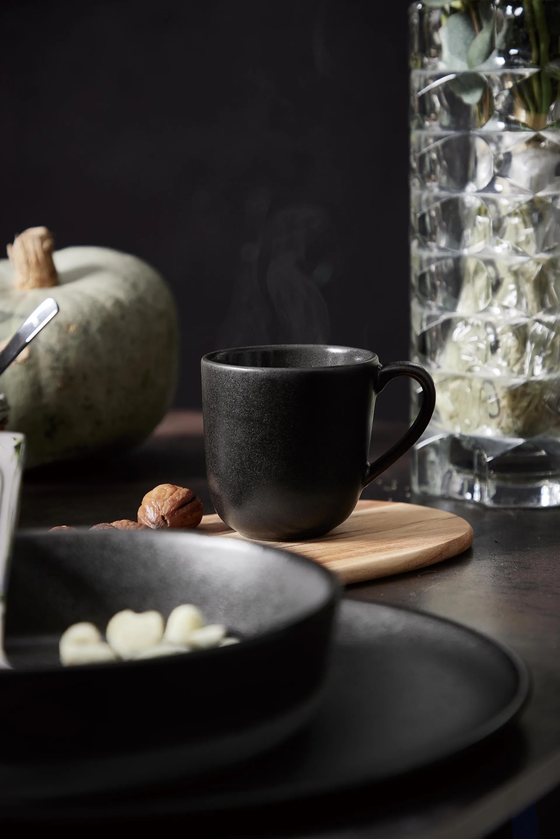 Raw mok met oor 20 cl, Titanium black Aida