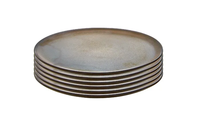 Raw ontbijtbord Ø23 cm 6-pack - Bruin - Aida
