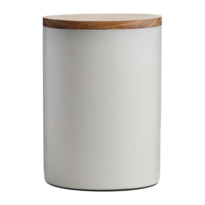 Raw opbergpot met deksel 15 cm - Arctic white - Aida