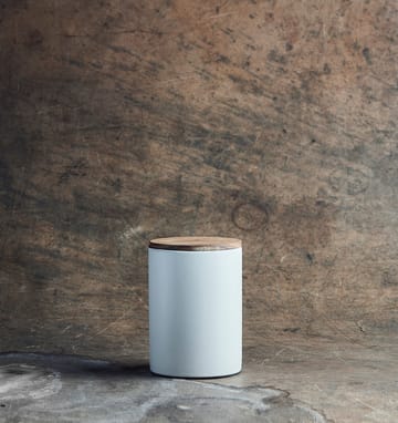 Raw opbergpot met deksel 15 cm - Arctic white - Aida