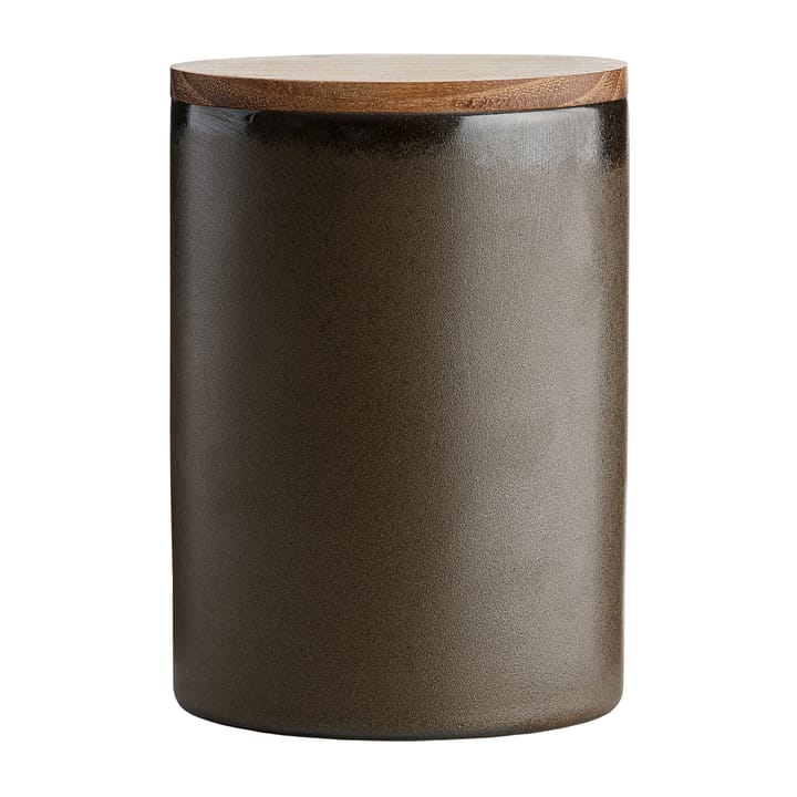 Raw opbergpot met deksel 15 cm - Metallic brown - Aida