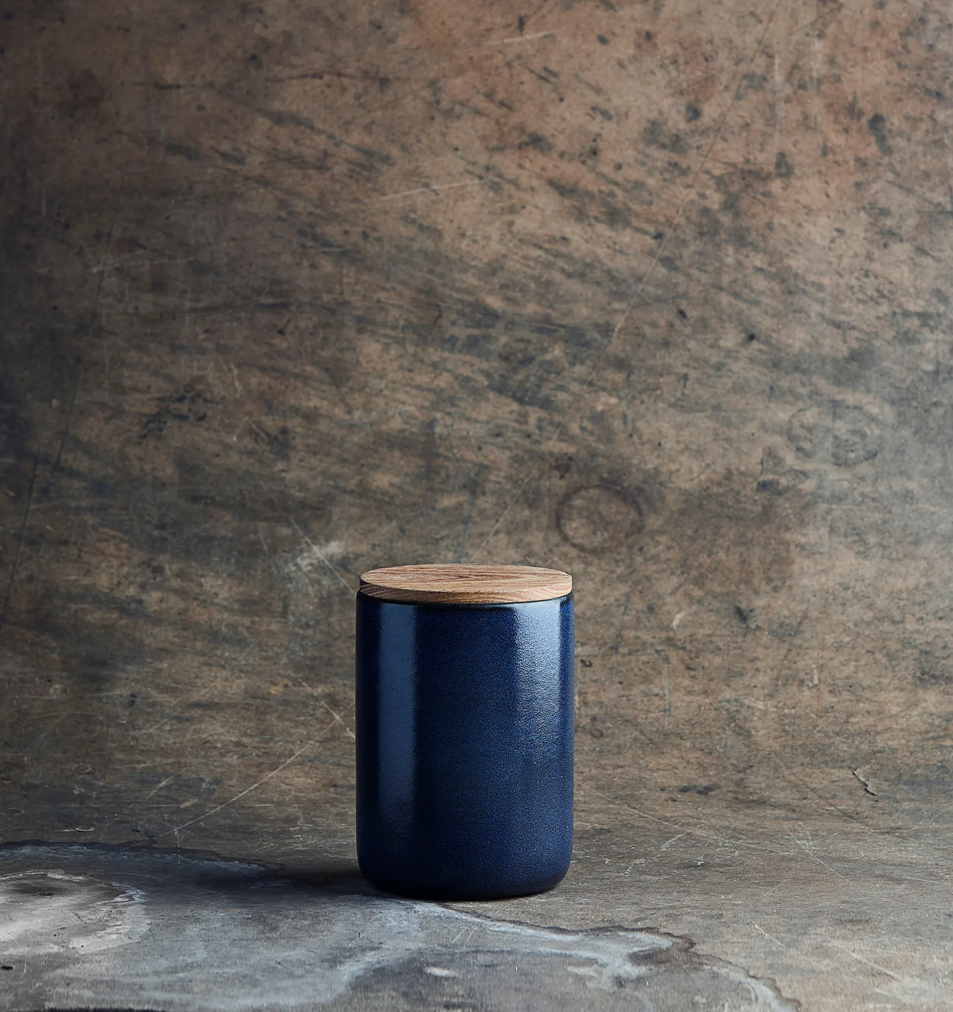 Raw opbergpot met deksel 15 cm, Midnight blue Aida