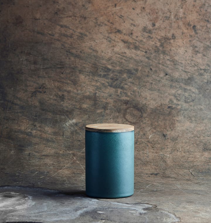 Raw opbergpot met deksel 15 cm, Northern green Aida