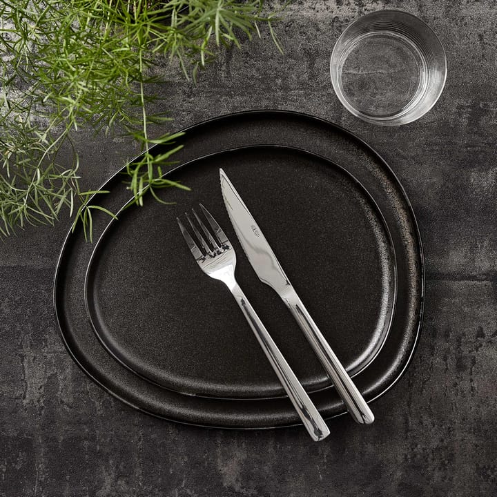 Raw Organic bord 29x25 cm, Titanium Black Aida