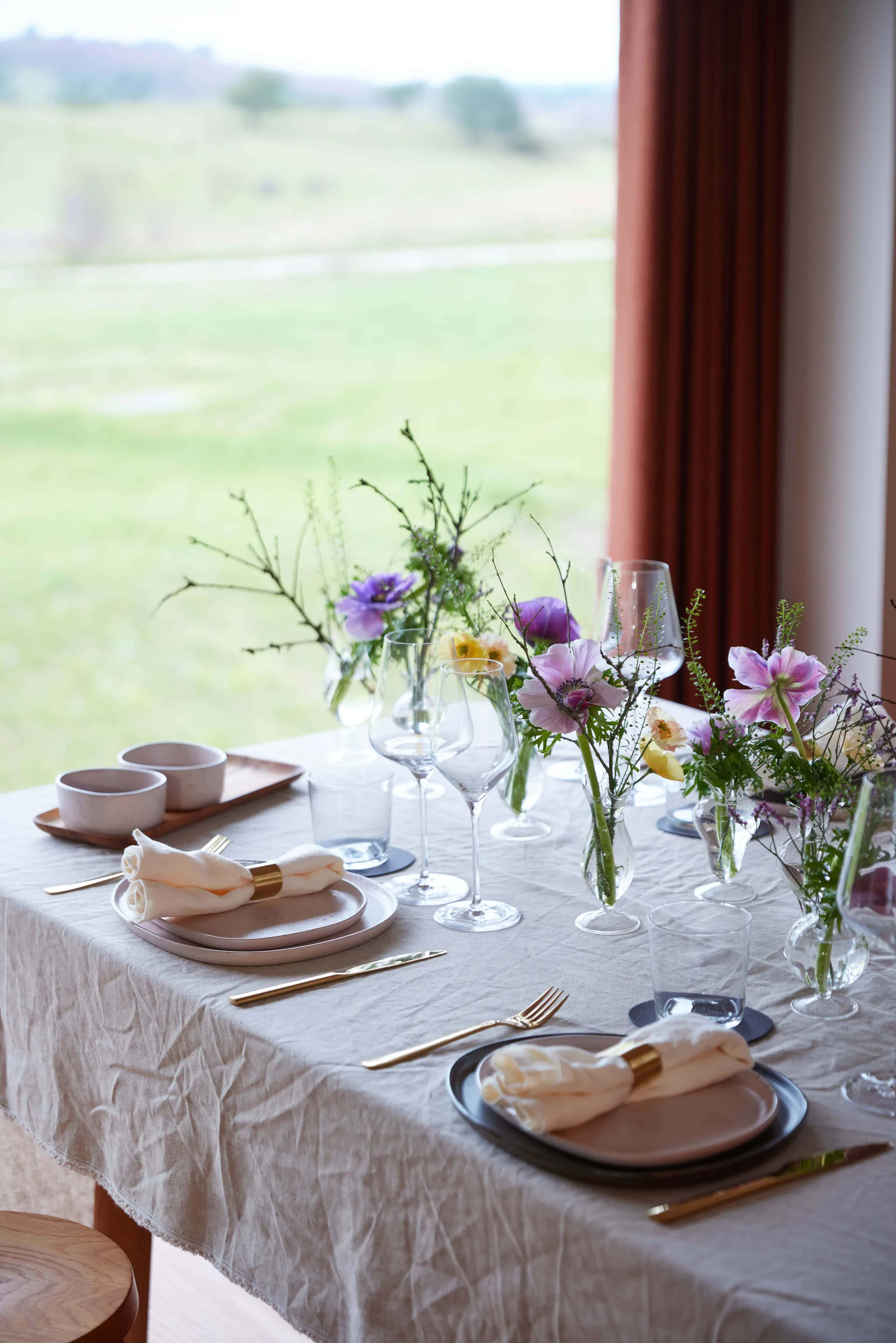 Raw Organic kommenset met houten plateau, Nordic Nude Aida