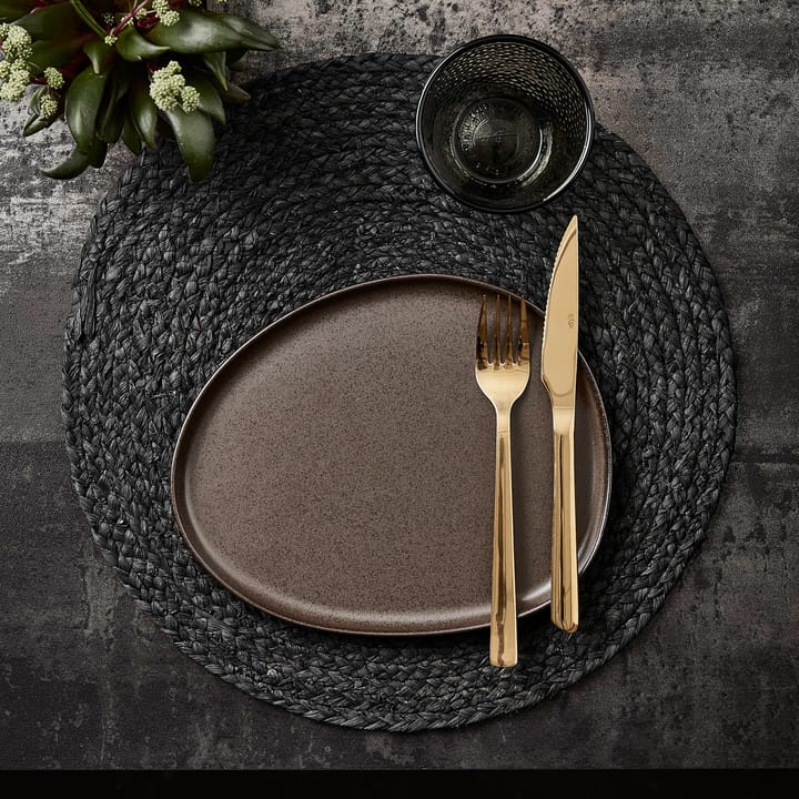 Raw Organic lunchbord 24x21 cm, Metallic Brown Aida