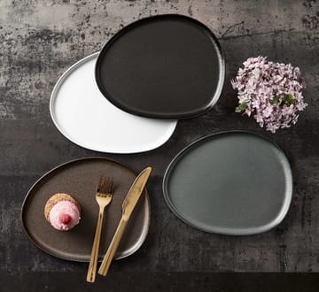 Raw Organic lunchbord 24x21 cm - Titanium Black - Aida