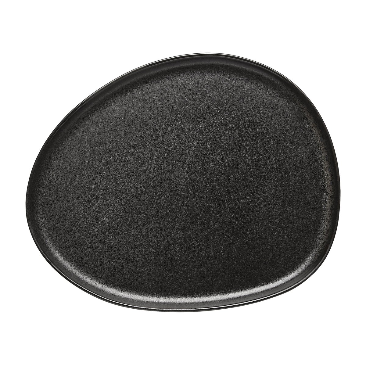 Aida Raw Organic lunchbord 24x21 cm Titanium Black | Scandinavisch Interieur | Dinerborden | Zwart