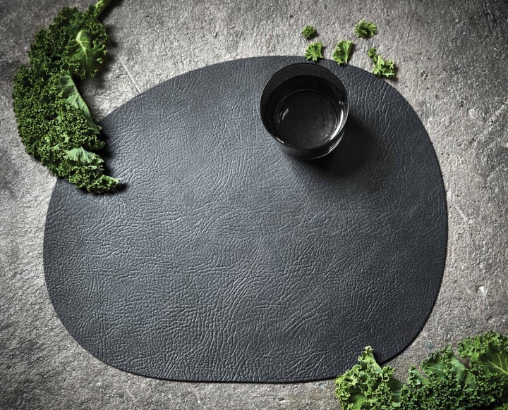 Raw placemat leer 6-pack, Zwart Aida