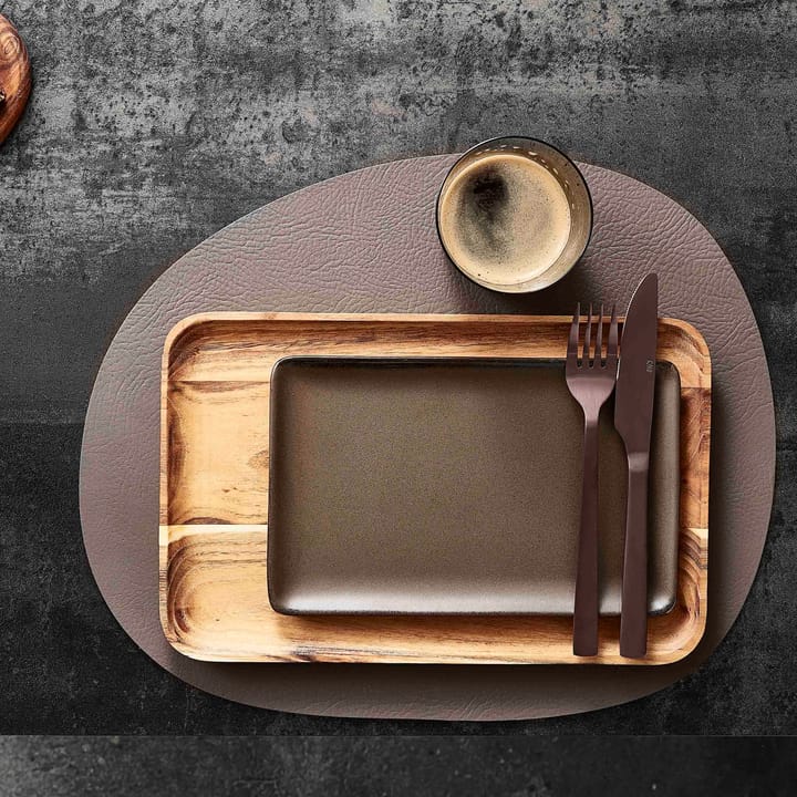 Raw placemat leer, Dusty rose buffalo Aida