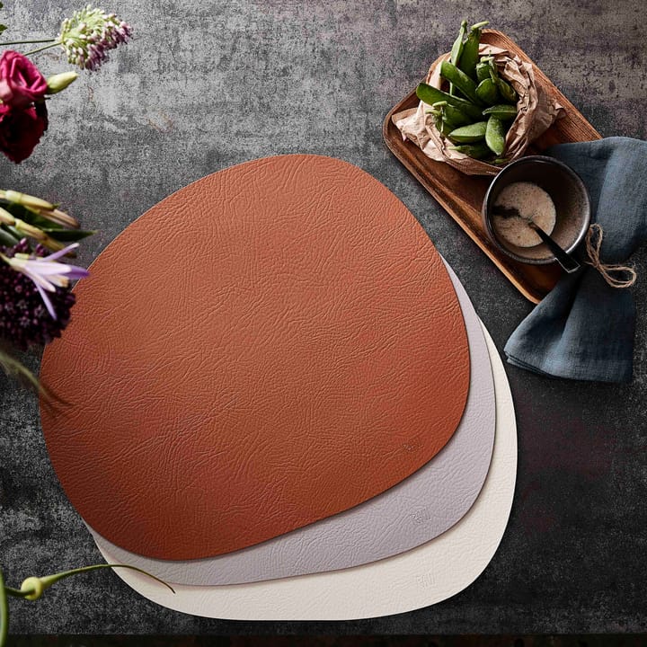 Raw placemat leer, Warm nude buffalo Aida