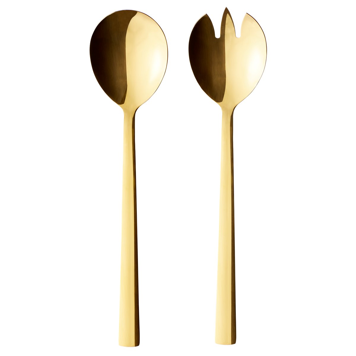 Aida Raw saladebestek 2-delig Goud | Scandinavisch Interieur | Slabestek | Goudkleurig