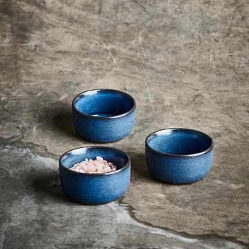 Raw schaal mini Ø7,5 cm 3-pack - Midnight blue - Aida