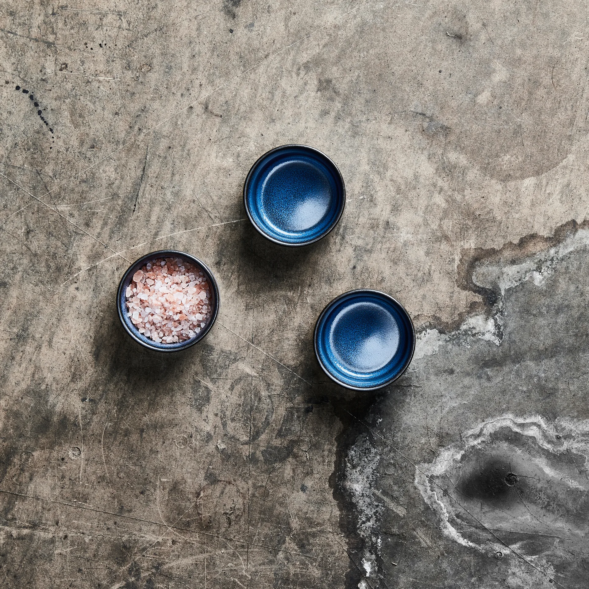 Raw schaal mini Ø7,5 cm 3-pack, Midnight blue Aida