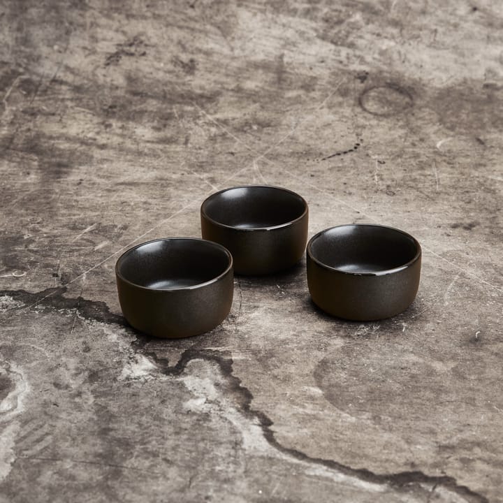 Raw schaal mini Ø7,5 cm 3-pack, Titanium Black Aida
