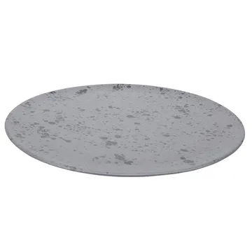 Raw serveerbord Ø34 cm. - grijs met stippen - Aida