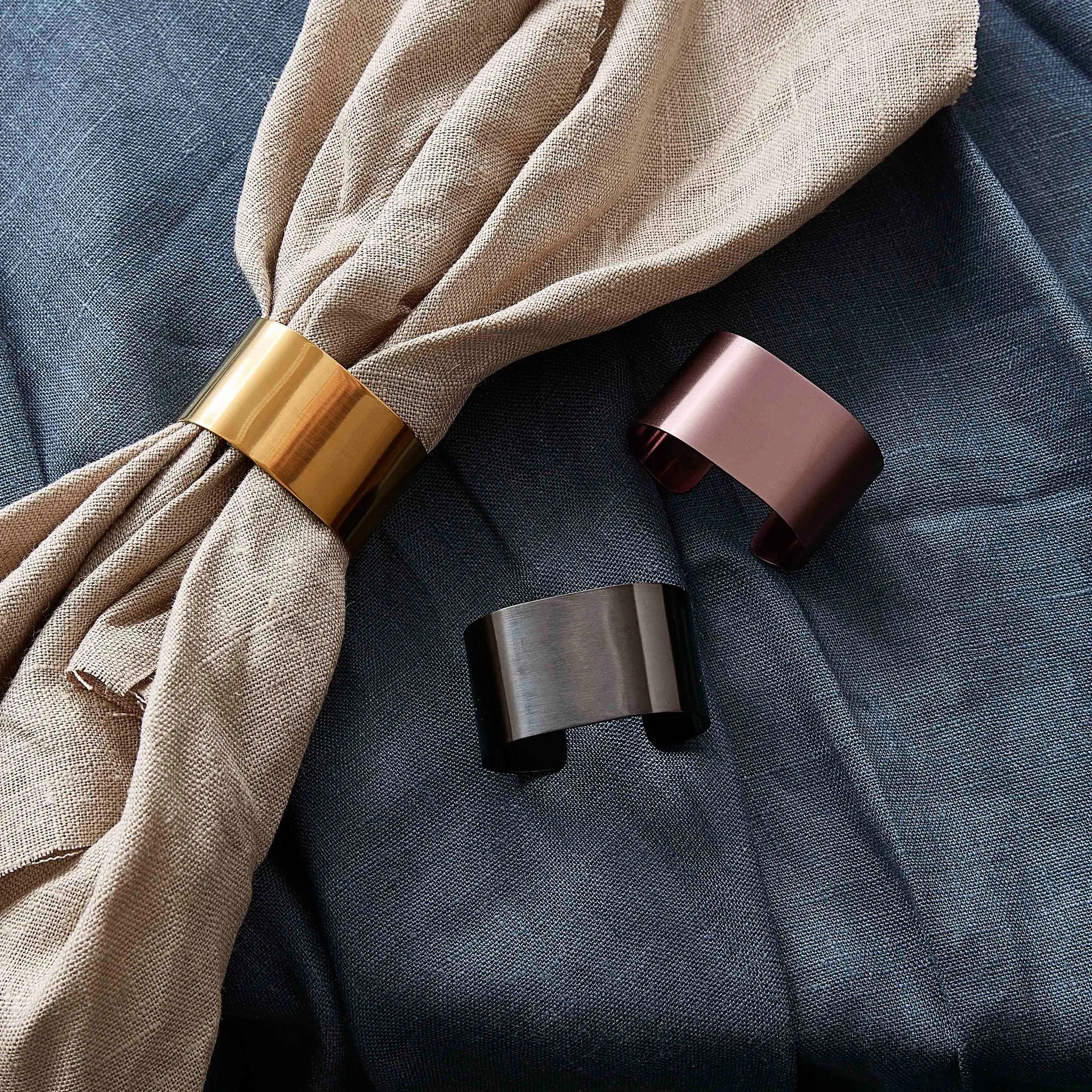 Raw servethouder 4-pack, Rosegold Aida