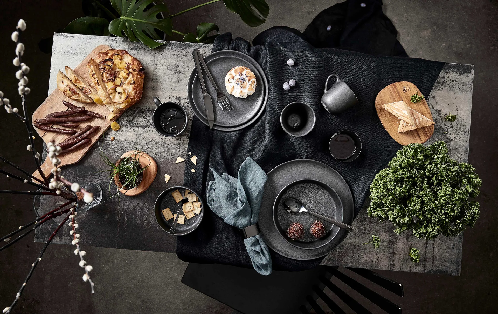 Raw soepbord Ø19,4 cm., Titanium black Aida