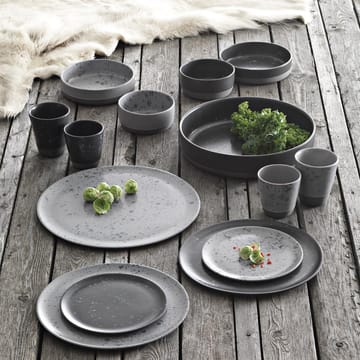 Raw soepbord Ø19,4 cm. - zwart met stippen - Aida