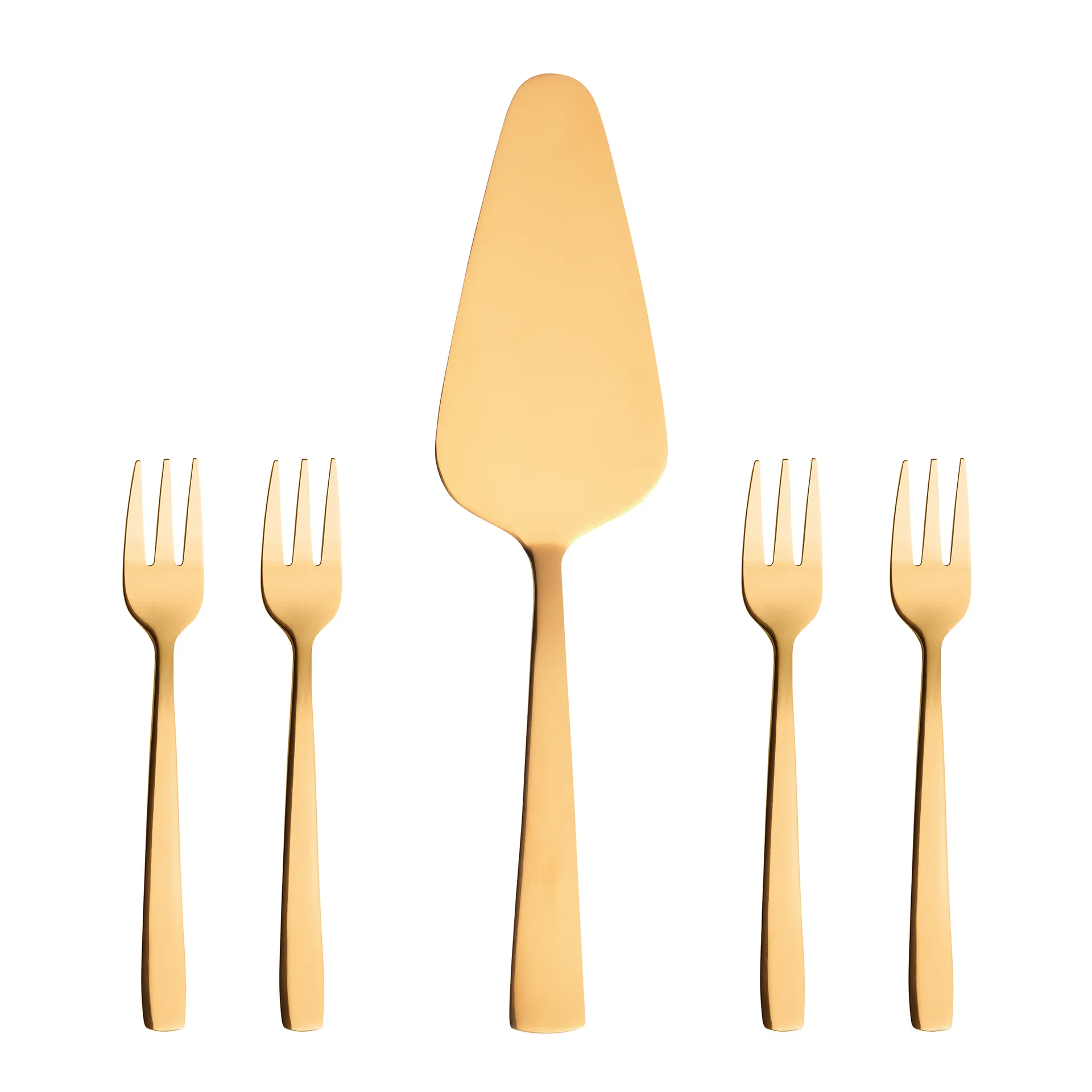 Raw taartset 5-delig, Goud Aida