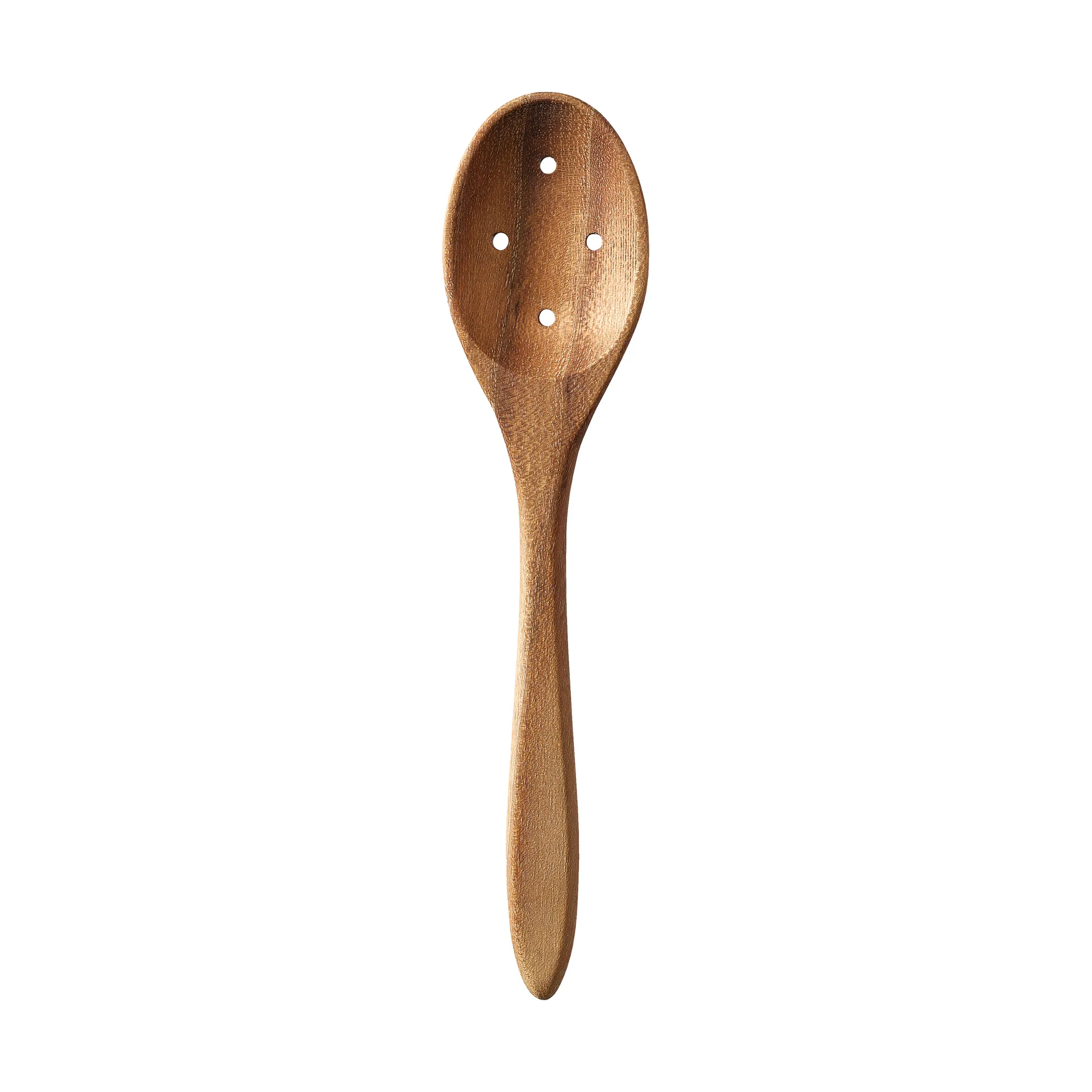 Raw teak olijflepel 18 cm, Bruin Aida