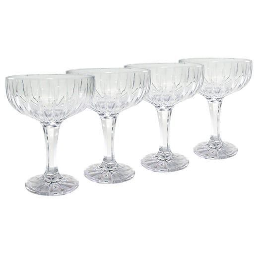 Relief champagneglas 4-pack, Helder Aida