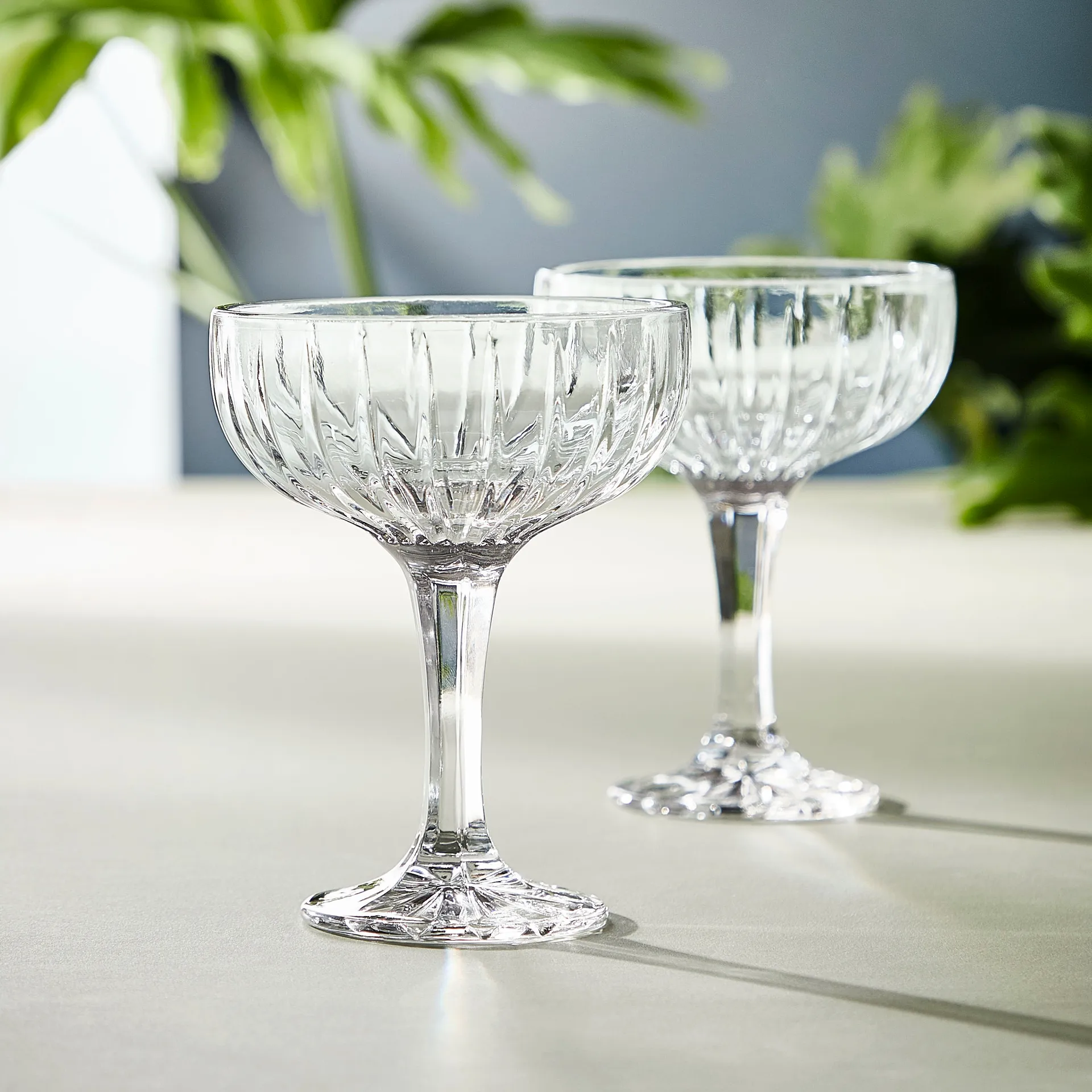 Relief champagneglas 4-pack, Helder Aida