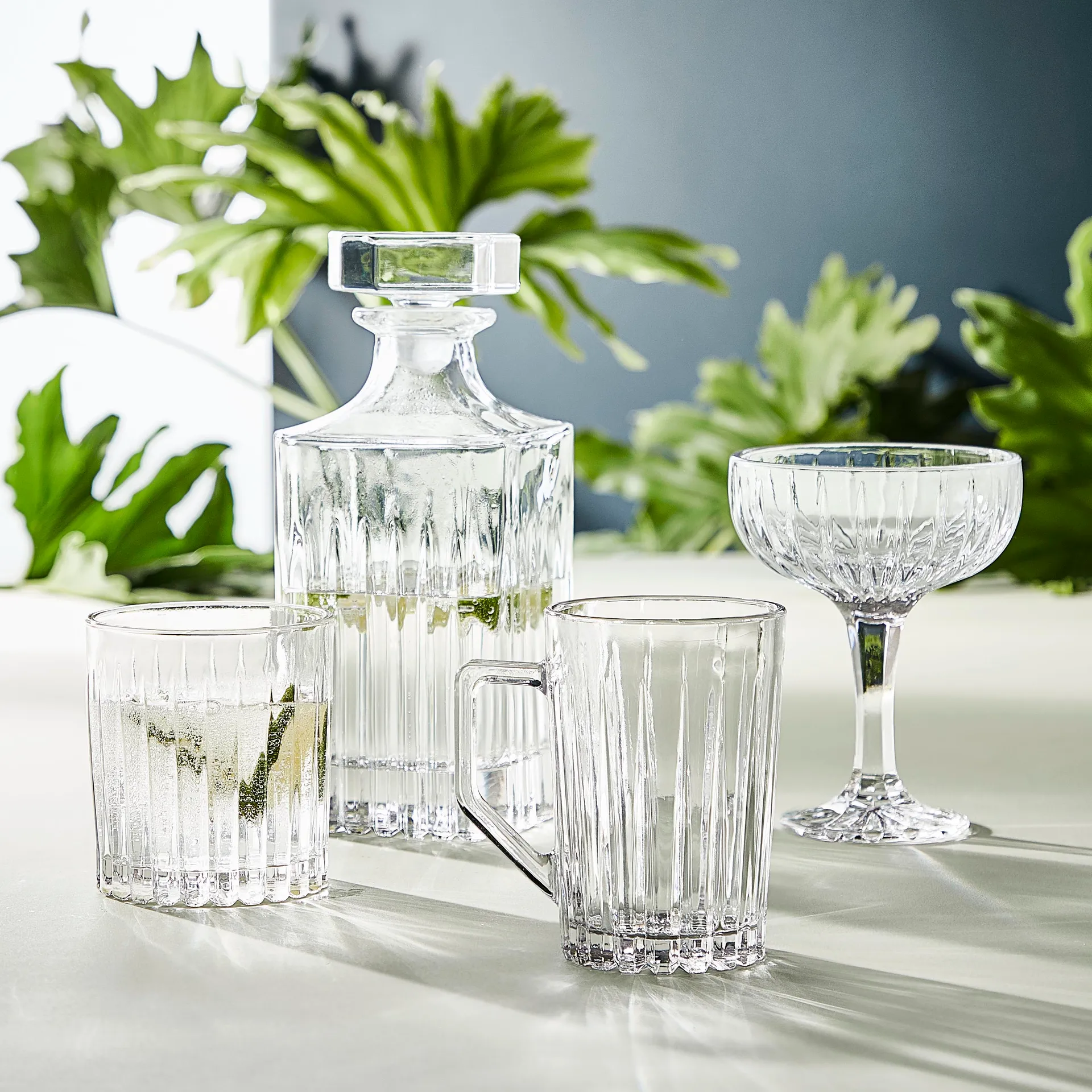 Relief champagneglas 4-pack, Helder Aida