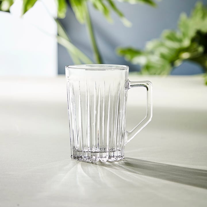 Relief glas met handvat 4-pack, Helder Aida